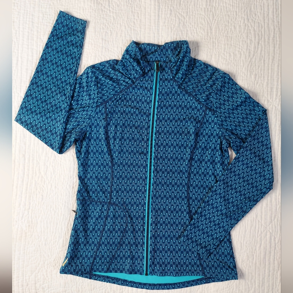 Lole Womens Essential Full Zip Active Long Sleeve In Blue